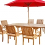 set 90 -- aspen stackable (ch-055 r2), oval extension table (tb-a024) & umbrella (um-004 kr)